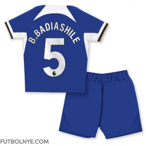 Camiseta Chelsea Benoit Badiashile #5 Primera Equipación para niños 2023-24 manga corta (+ pantalones cortos)